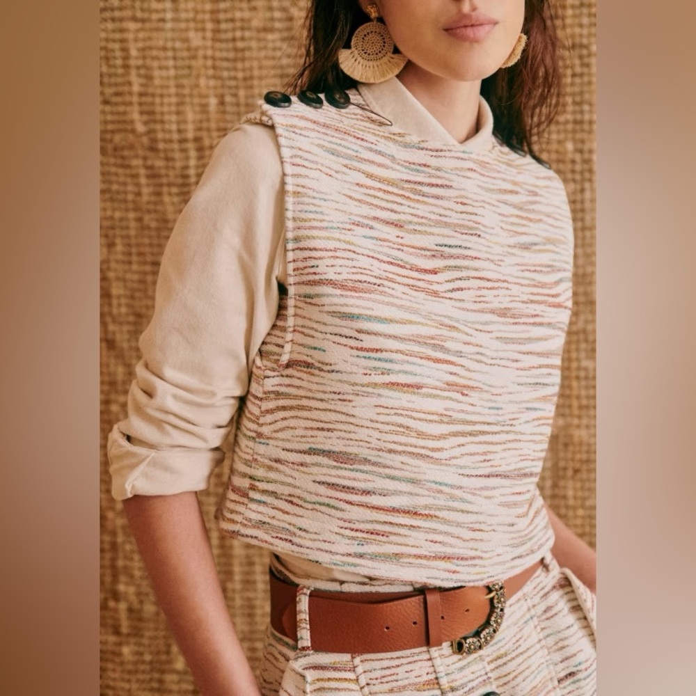 Sezane Kate Blouse Zebra Multicolor Blouse